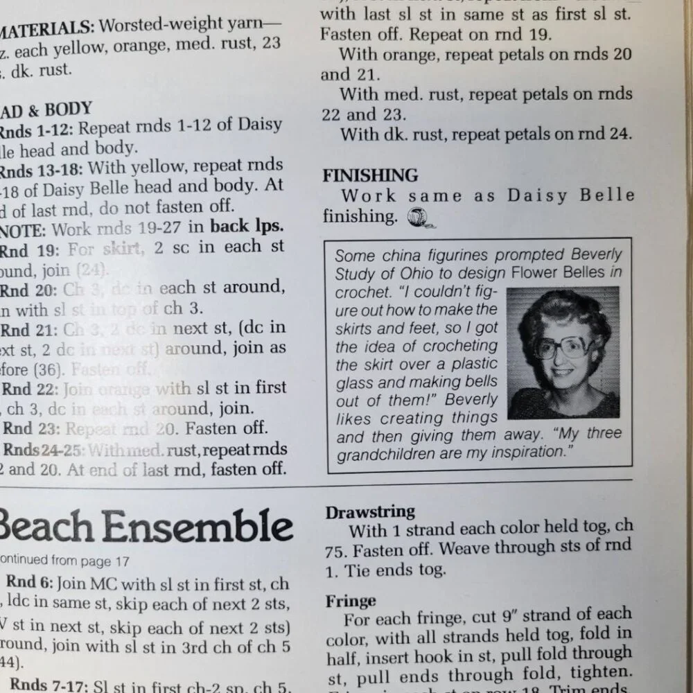 Annies Crochet Newsletter 1986 No 22‎ Hawaiian Doll Dress Crafting Doily Afghan
